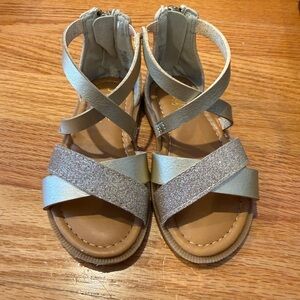 Sugar Girls Gold Glitter Strappy Sandals